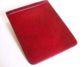 Leather Kindle Paperwhite Case - Deep-Red Mottled Leather
