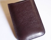 BlackBerry Z10 Leather Case - Pebble Grain Dark Brown Leather Phone Sleeve