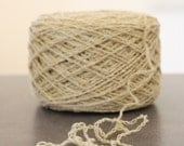 Wool Silk Elastic Yarn Two Ply Natural Off White Knitting Weaving Crochet, 125 g, 4.40 oz