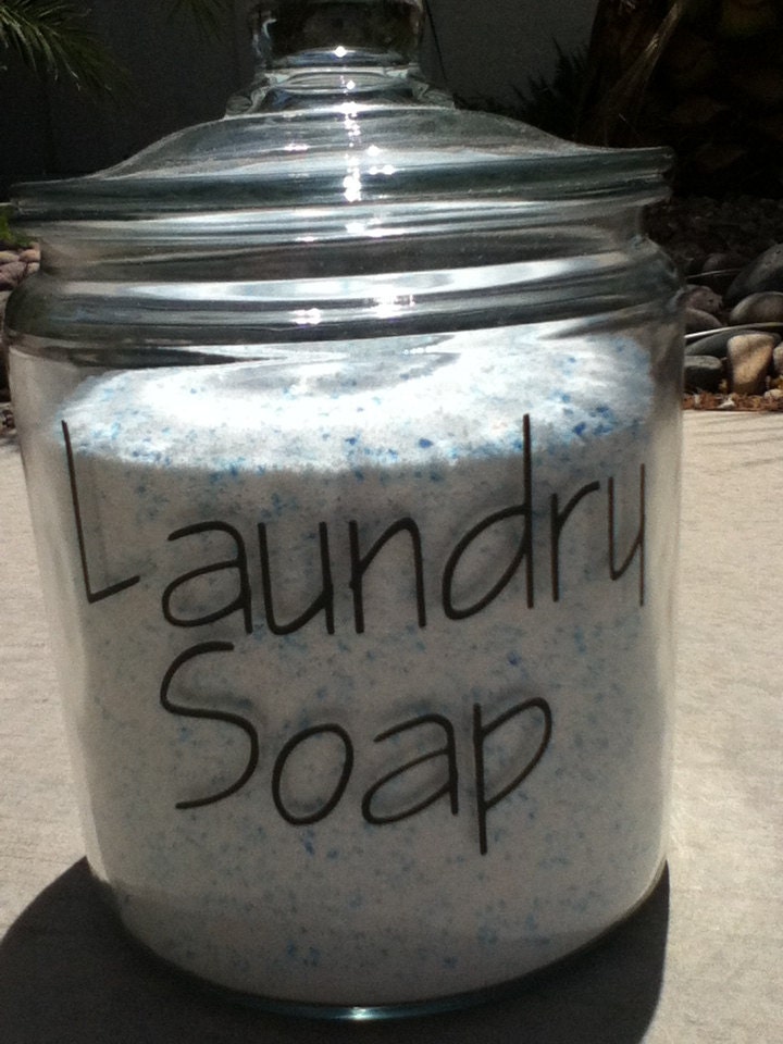 Laundry Soap jar vinyl 2 gallon size