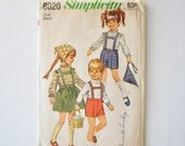 adorable 1960s simplicity pattern 8020--childs skirt, blouse, pants and scarf--size 5