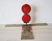 Vintage Reflective Flare Light - Industrial Home Decor---vintage book end