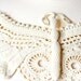 Crochet Necklace Statement Irish Crochet Lace Butterfly in Fine Thread