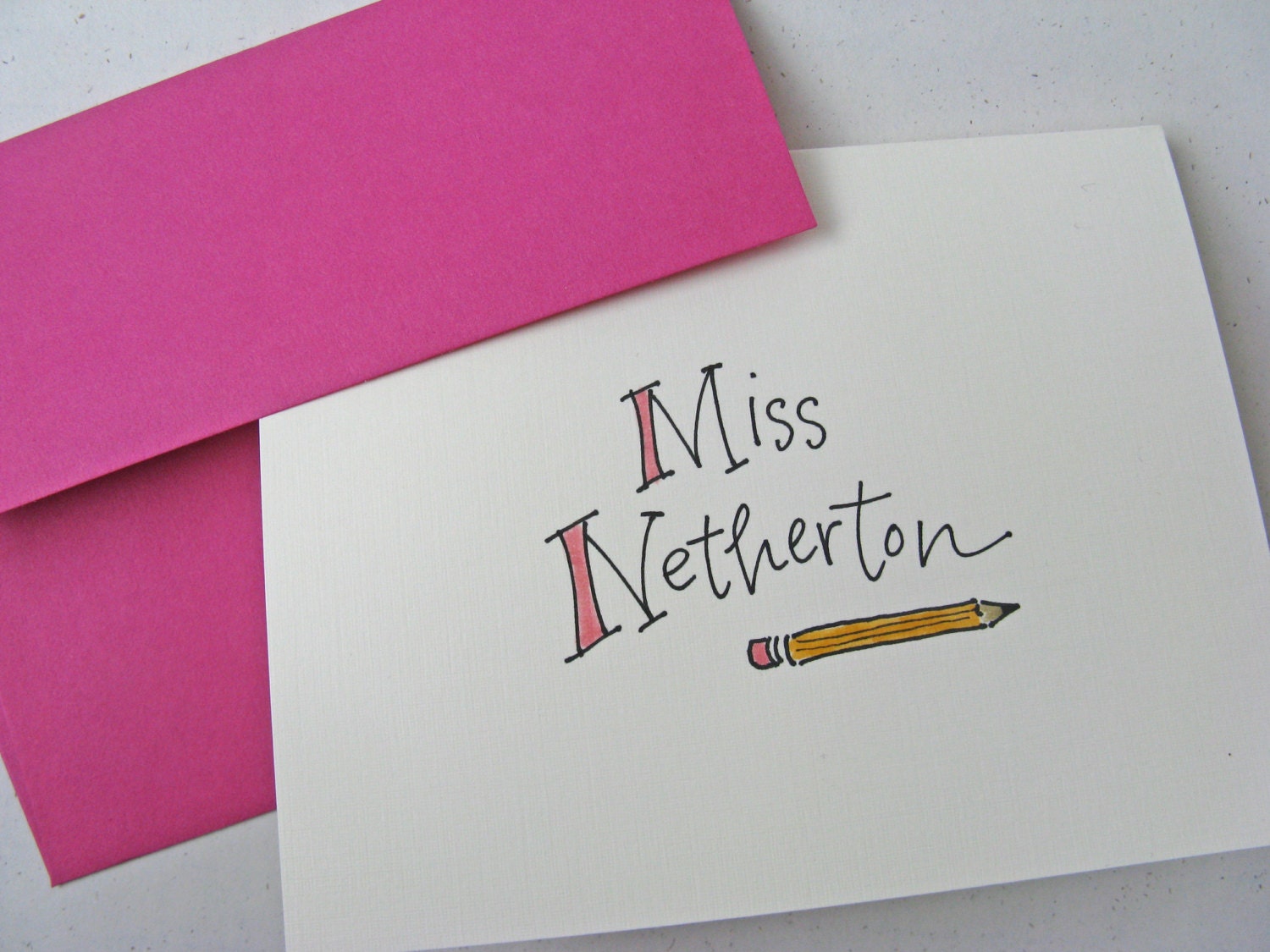Teacher or Graduate Gift:  Set of 10 Handwritten Notecards