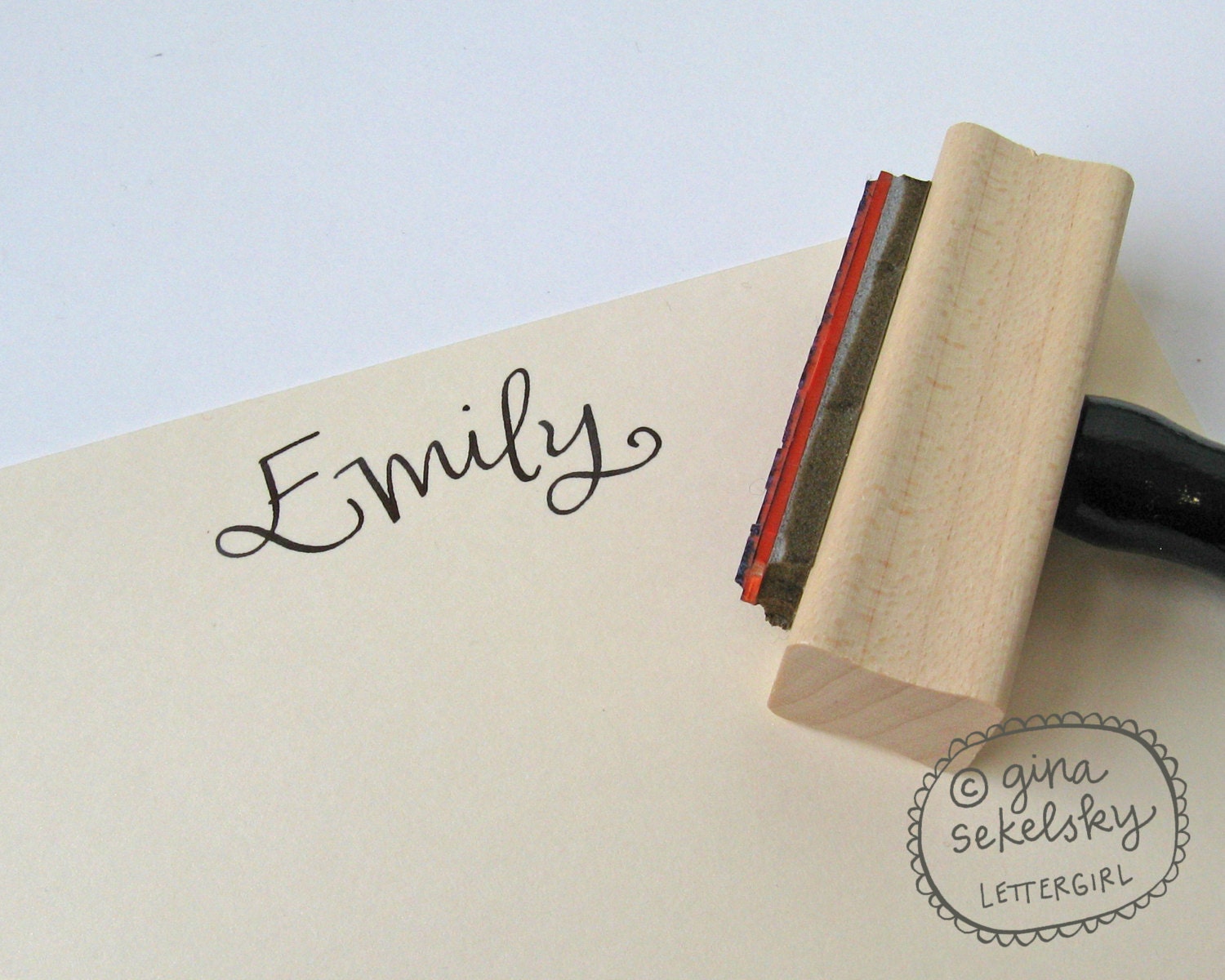 TEACHER SALE - Handwritten Name Stamp: your choice of self-inking or red rubber