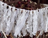Fabric Bunting - Cake Topper -Handmade Cake Bunting -Wedding Decoration -Mini Banner