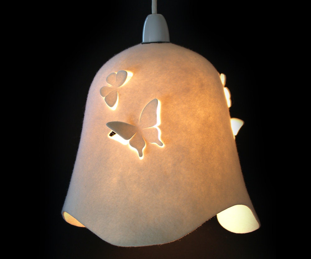DELIGHT BELLE Wool Felt Butterfly  - LAMPSHADE - yellow or other colours