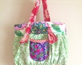 Mini Knotted Boho Bag in Sage Bouquet - Ready To Ship