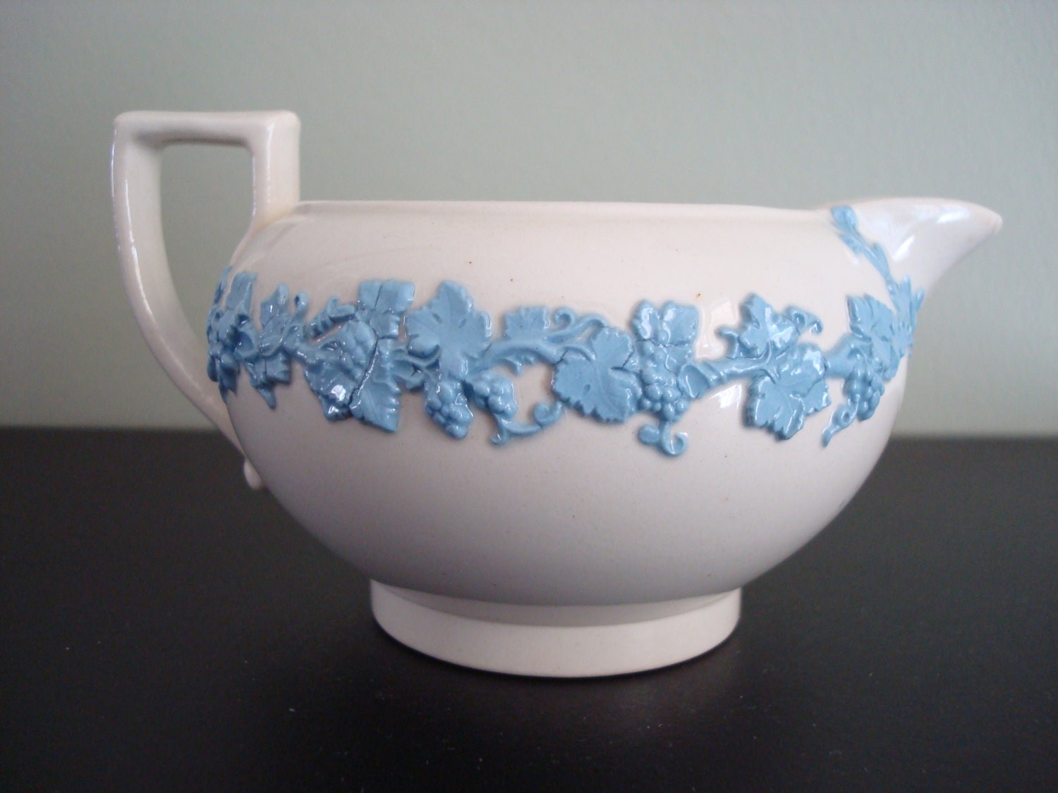 Vintage Wedgwood creamer embossed Queensware- England