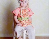 Little Girls Peasant Top - Jossie top - new from LivvySue Boutique.