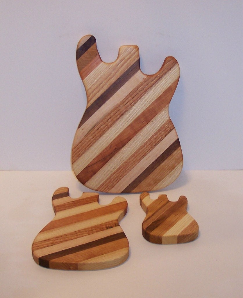 Guitar Wood Cutting Boards (Set of 3)