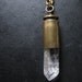 Big Shot - Crystal Bullet Necklace - Men's Unisex 40 Caliber Pendant Set with Natural Quartz