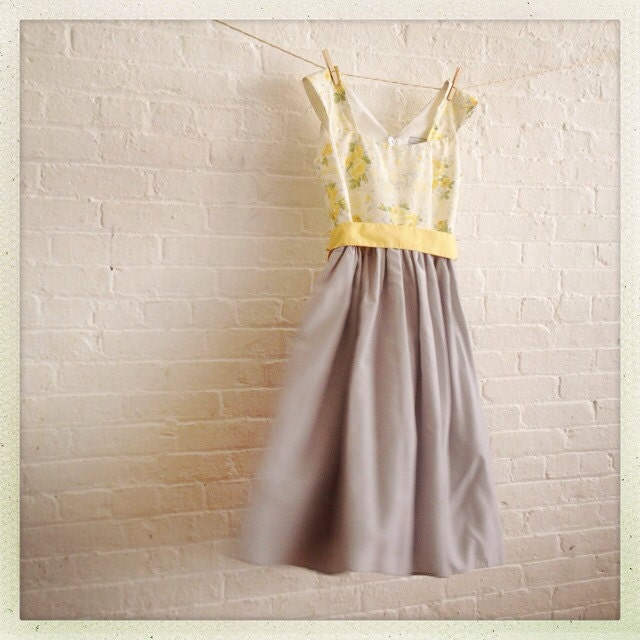 Roses & Sandstone Grey...tea dress