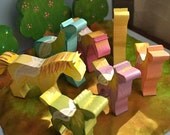 Wooden Toy - Custom Pegasus, Pony, or Horse (for 2" Wooden Peg Doll or Bendy Doll) / Waldorf Toys