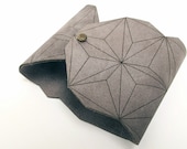 geometric leather bracelet, lasercut cuff in stonegrey