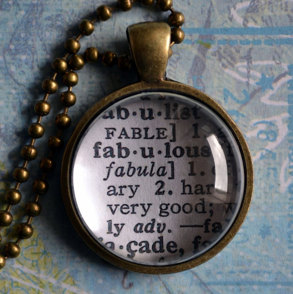 FABULOUS Dictionary Pendant
