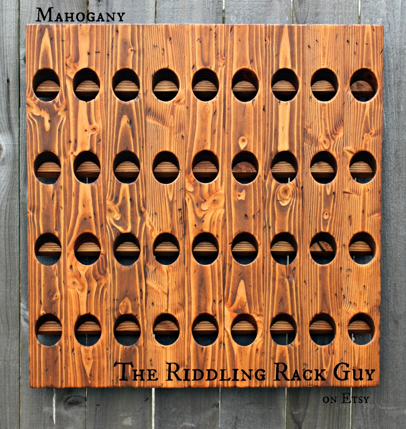 Riddling Rack - 36 Bottle - 9X4 - Wall Mount