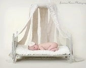 Large Traditional Newborn Photography Prop Baby Doll Posing Bed with Foam Mattress- DIY Ready to Stain or distress Photo Props