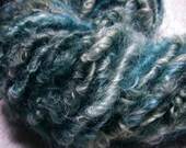 Handspun Lincoln Longwool Wool Yarn in Teal by KnoxFarmFiber
