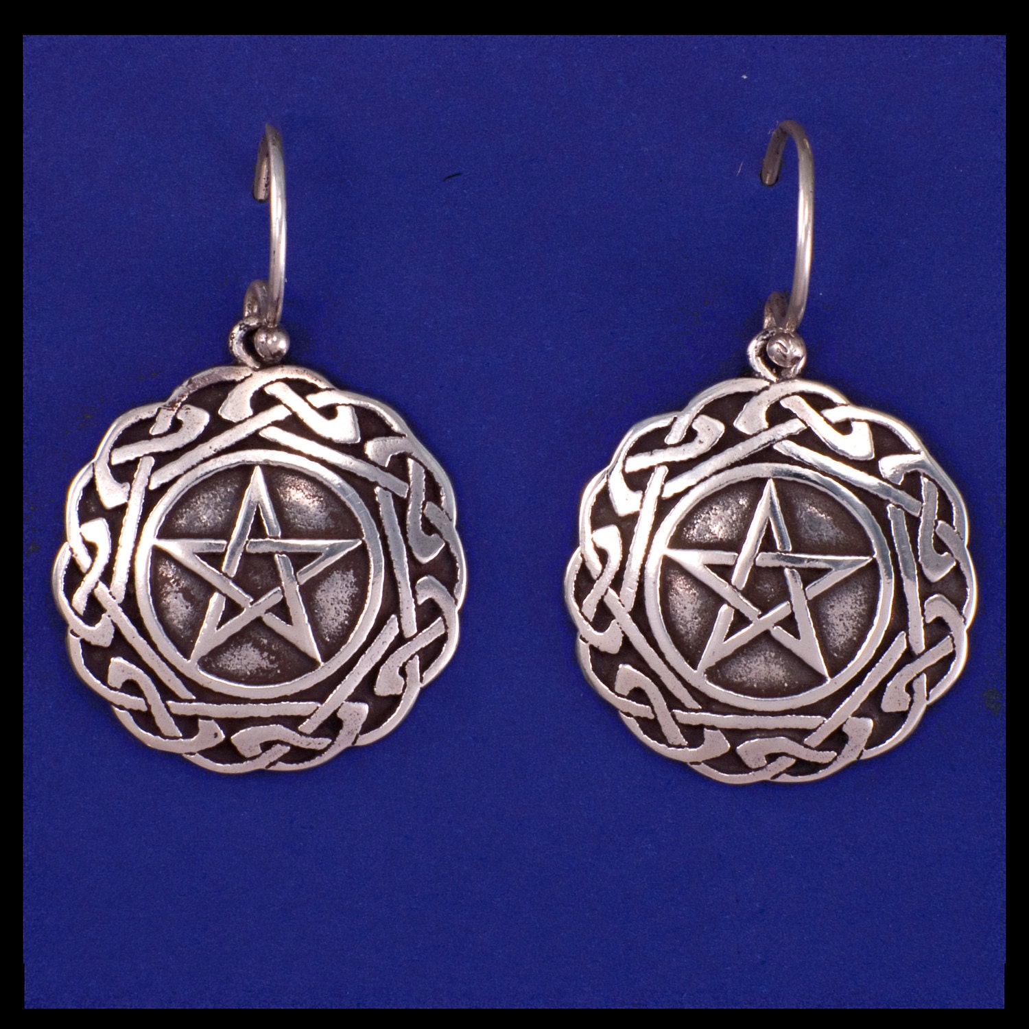 Celtic Pentagram- Sterling Silver- Earrings