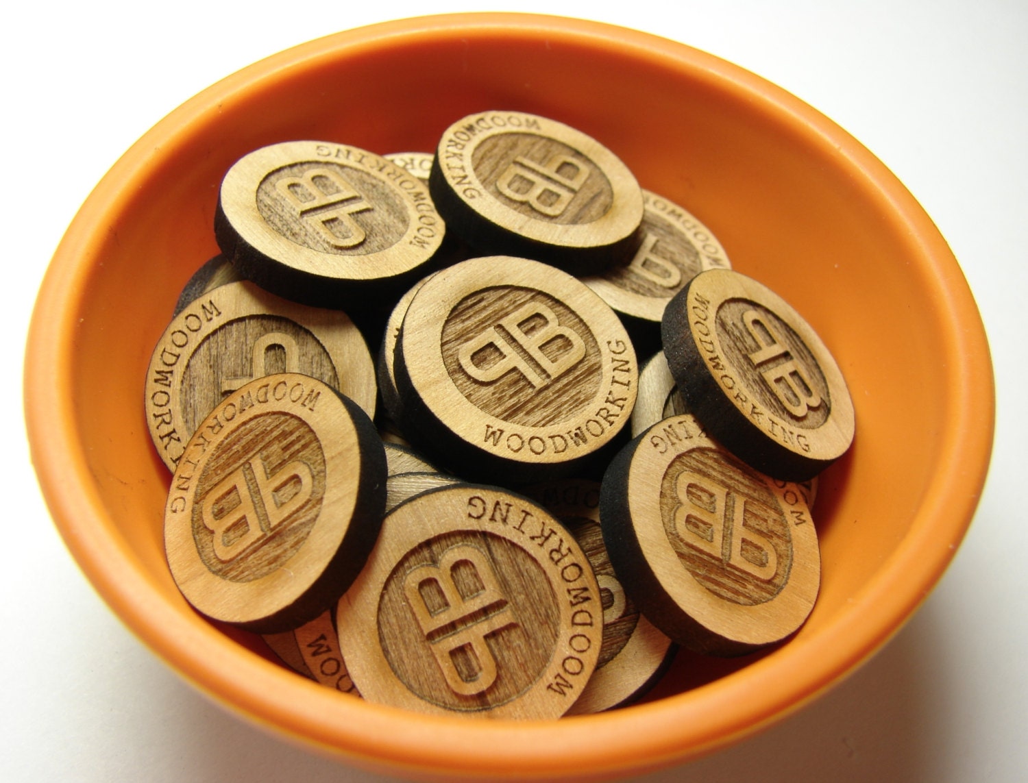Custom cut and engraved wood tags small