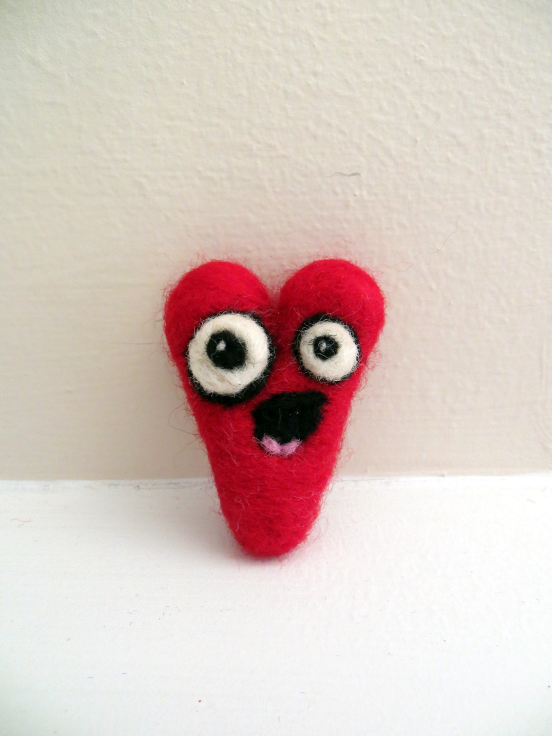 Needle Felted Valentine Heart - OMG It's SO EXCITED