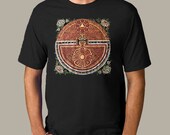 Psychic Map of the Mind Mandala Men's T-shirt, Thangka Unisex
