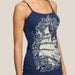 Women's tank top, Pirate Ship Old World Sailing Ship American Bay Blue Camisole Tank