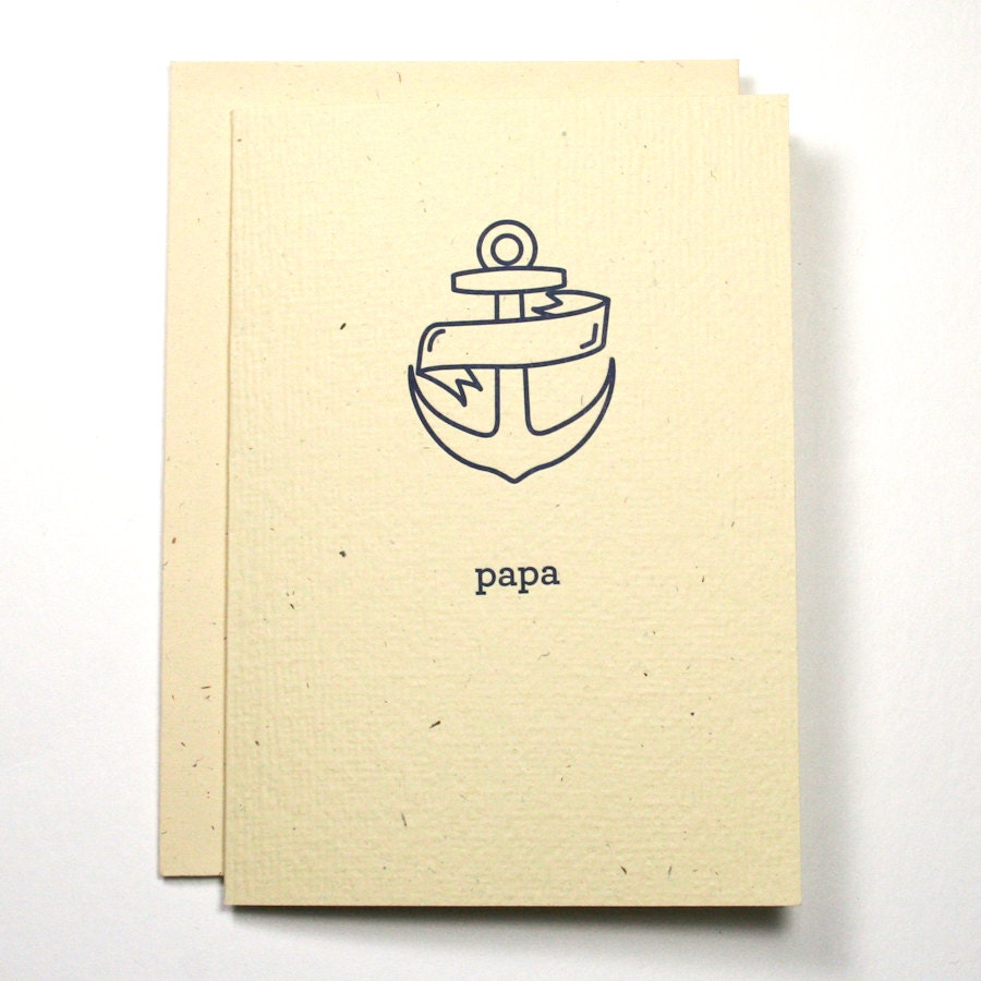 Papa Letterpress Card