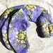 Flaxseed Headache and TMJ Pain Relief Pillow - Microwavable - Flax seed pillows -Yellow Purple Floral