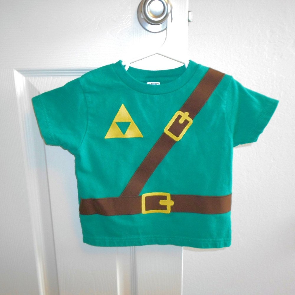 Legend of Zelda inspired Children's t-shirt with sewn cotton applique READY TO SHIP
