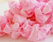 Crinkled Ribbon-Flamingo