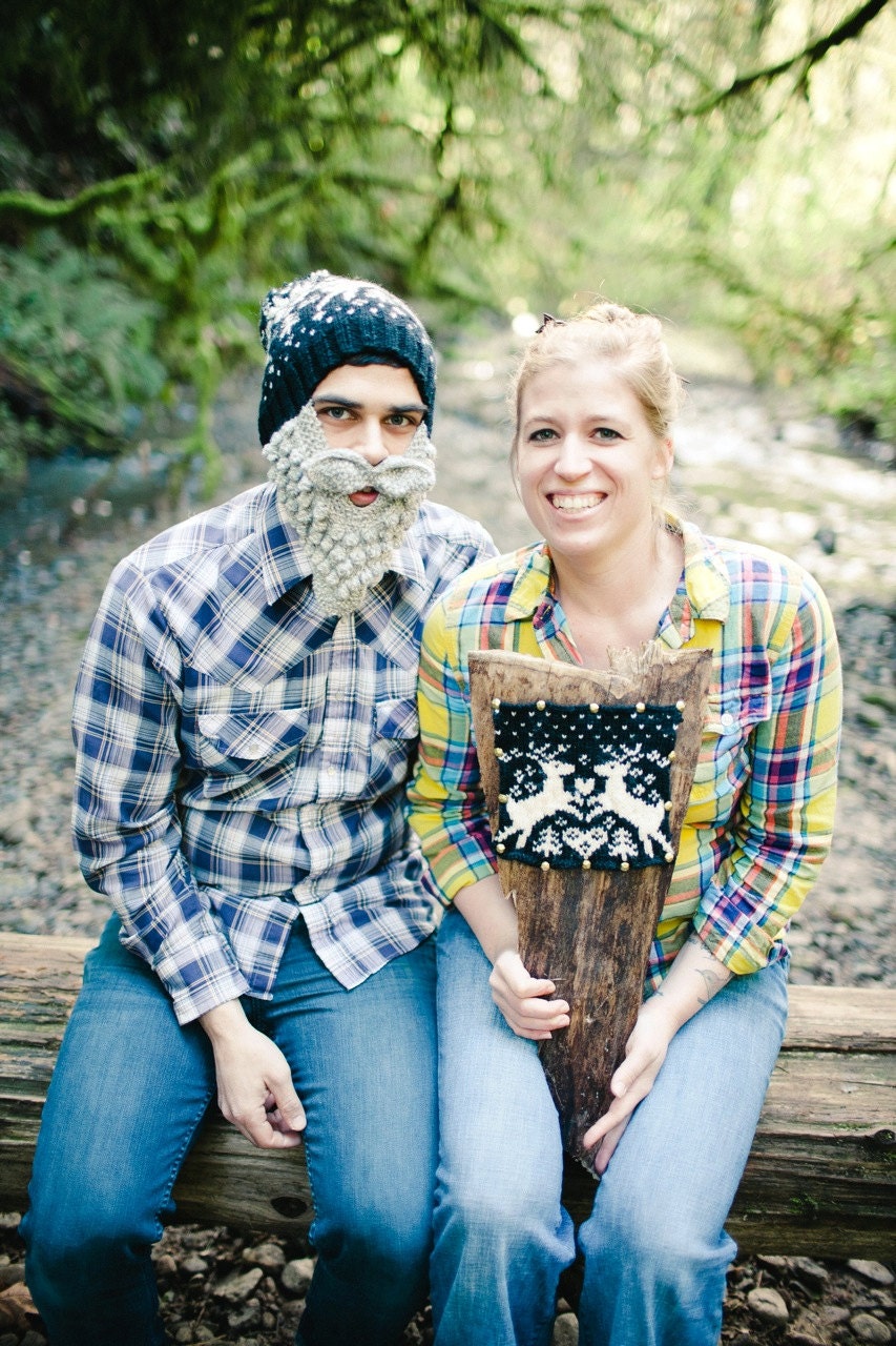 Wild Man Bearded Reindeer Hat