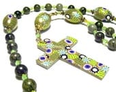 Anglican Protestant Prayer Beads Rosary Polymer Clay Canework Handmade Cross Russian Serpentine Everything Else Religious