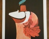 CLOWN Vintage Circus Poster - Cirkus Schumann Charlie Rivel Poster Size Vintage Book Plate