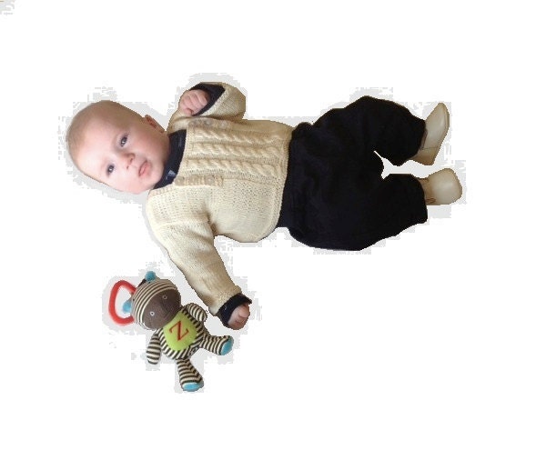 Hand Knit All Seasons Cashmere/Cotton Baby Pullover/Sweater