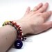 Beaded Bracelet - Button Embellished - Rainbow Bright Colorful Multicolored by randomcreative on Etsy