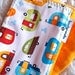 Baby burp cloth - campers and trailers hand dyed tangerine orange burp cloth