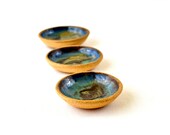 Graduated Nesting Bowls - Mini Finger Bowls in Green and Blue (Set of 3)