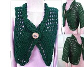 CROCHET PATTERN Shrug or Vest, num 392 make it any size.  Permission to sell them