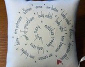 NEW-Downton Abbey-Character Spiral Design Miniature Hanging Pillow