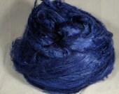 Tussah Silk Combed Top - Cobalt - 1oz