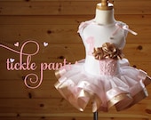 Hartley's Birthday Collection - Pink and gold - Includes 3D cupcake top, tutu and bow - More color options avail - EXCEPTIONAL QUALITY