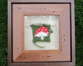 Knitted Fiber Art  // Mushroom