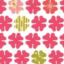 TWILL Four Petals White Jelly Just Wing It Fabric by Momo for Moda 32445-13T, 1 yard