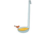 ladle of soup - thank you card or get well soon card - rachelink