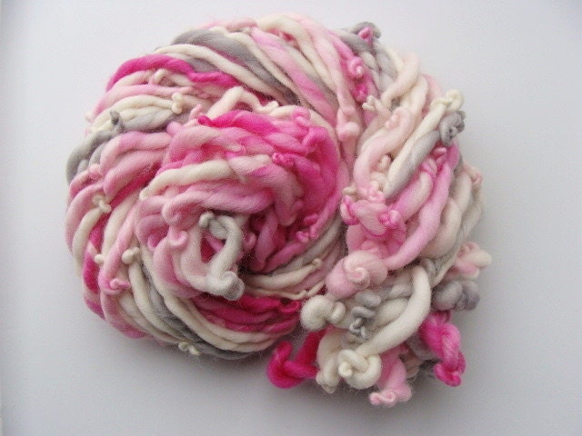 Handspun Yarn - Thick and Thin - Bunny Snuggles