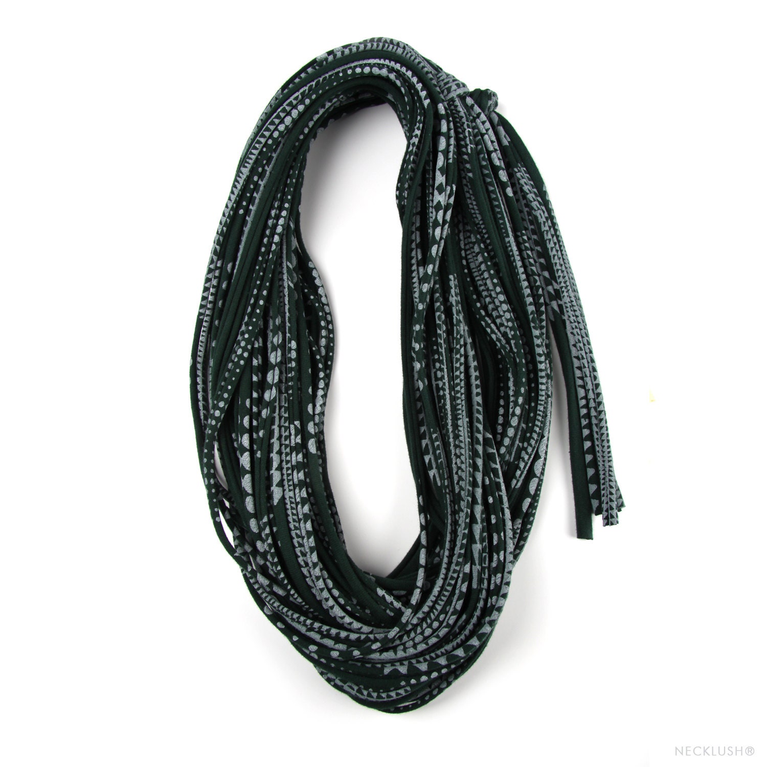 Green Infinity Scarf - Organic Circle Scarf - Mens Womens - Spring Scarf Mens Necklace Fabric Jewelry Unique Loop Summer Christmasinjuly CIJ