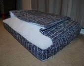 Herringbone Dog Cat Snuggle Bed
