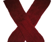 Socks - Hand Knit Women's Lacy Red Socks